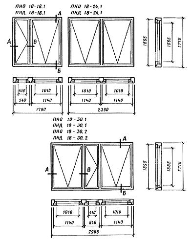 ГОСТ 12506-81 Окна деревянные для производственных зданий. Типы, конструкция и размеры