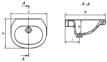 ГОСТ 30493-96 Изделия санитарные керамические. Типы и основные размеры